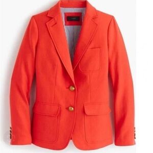 J.Crew red linen blazer jacket size 4